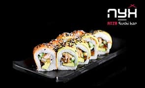 זיכוי כספי בשווי 100 ש"ח למימוש בסניפי רשת אצה סושי בר